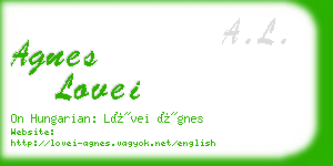 agnes lovei business card